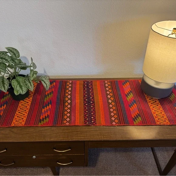 Vintage Guatemalan Woven Table Runner/ Wall Tapestry - Picture 2 of 4